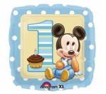 18" Mickey First Birthday Foil Balloon